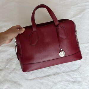 Publicati made in Italy Burgundy leather tote bag